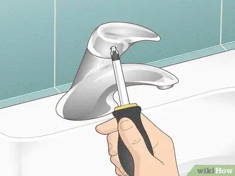 Image titled Fix a Leaky Bathroom Sink Faucet with a Single Handle Step 4