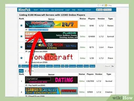 Image titled Find Minecraft Servers to Play on Step 3Bullet1