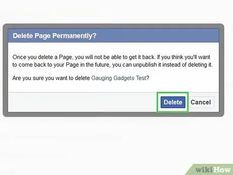 Image titled Delete a Facebook Page Step 19