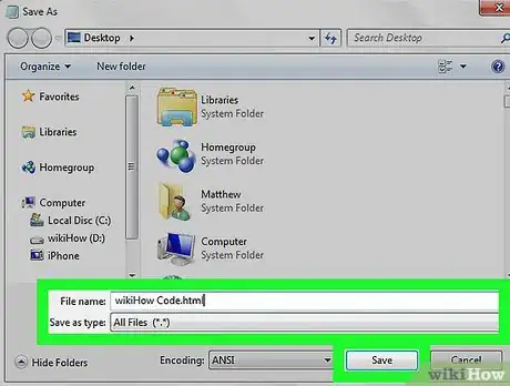 Image titled Save a Text Document as an HTML File Step 5