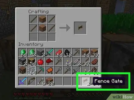 Image titled Craft a Fence in Minecraft Step 4