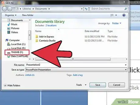 Image titled Save a PowerPoint Presentation on a Thumbdrive Step 3