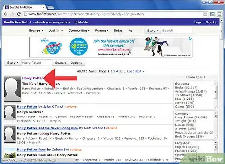 Image titled Read Stories on FanFiction.Net Step 4