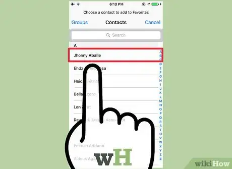 Image titled Create a List of Favorite Contacts on an iPhone Step 4