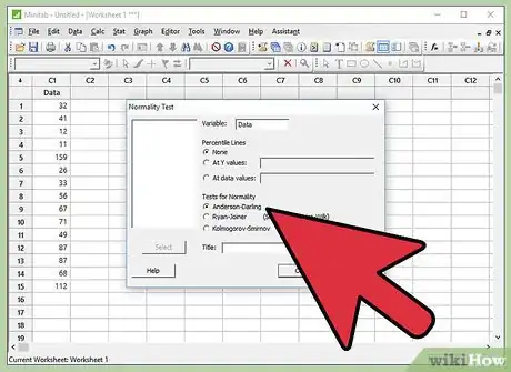 Image titled Perform a Normality Test on Minitab Step 7Bullet2