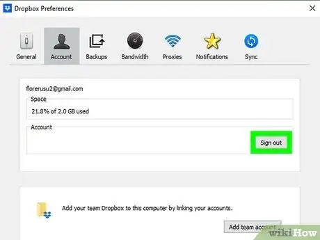 Image titled Log Out on Dropbox on PC or Mac Step 5