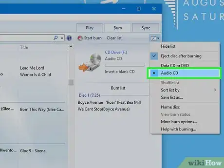 Image titled Burn Songs on to a CD Step 24