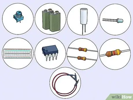 Image titled Build a Blinking Light Circuit Using Basic Components Step 1