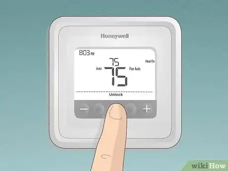 Image titled Unlock Honeywell Thermostat Step 1