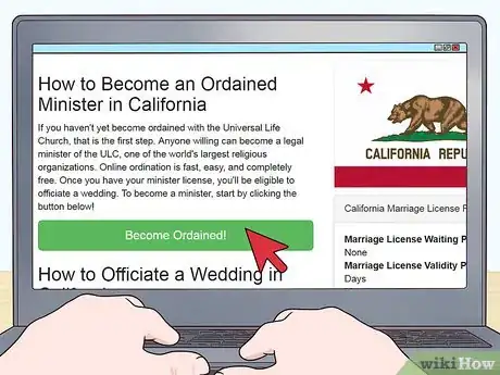 Image titled Become a Wedding Officiant in California Step 6