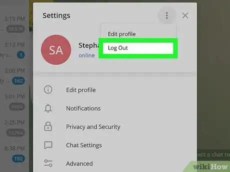 Image titled Log Out of Telegram on a PC or Mac Step 5