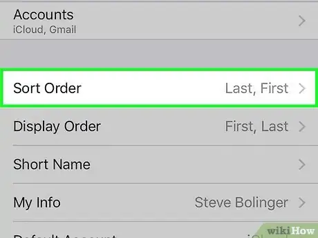 Image titled Sort Your iPhone Contacts by First Name Step 3