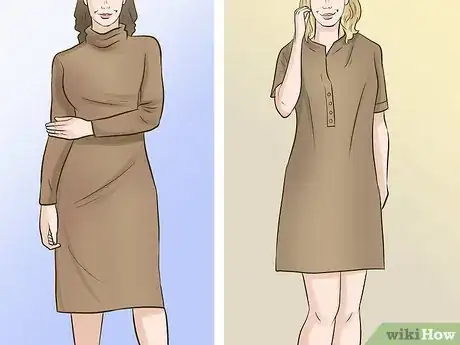 Image titled Style a Khaki Dress Step 1