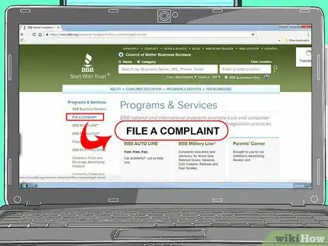 Image titled File a Complaint With the Better Business Bureau Online Step 5