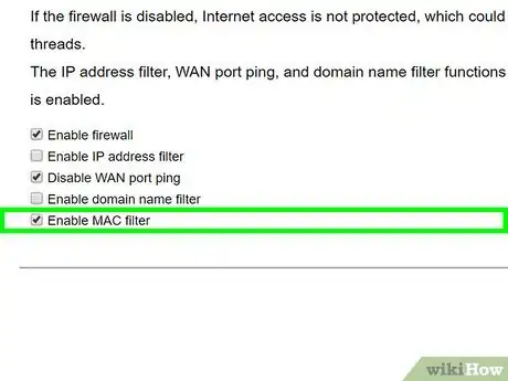 Image titled Enable MAC Address Filtering Step 7