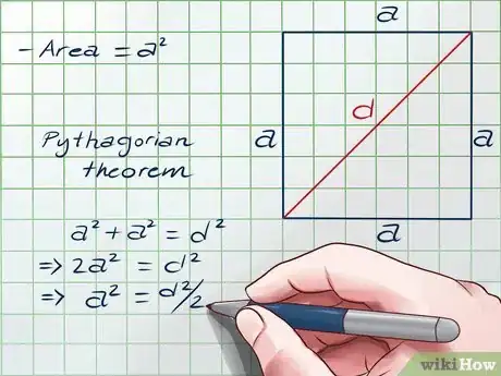 Image titled Find the Area of a Square Using the Length of its Diagonal Step 6