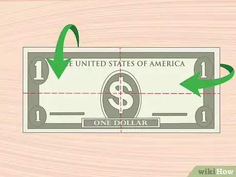 Image titled Fold Money for a Money Tree Step 1