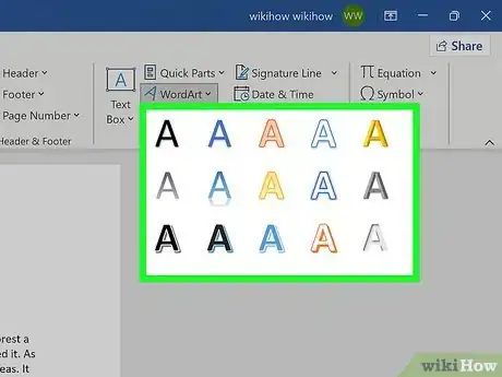 Image titled Make Outline Text in Word Step 10