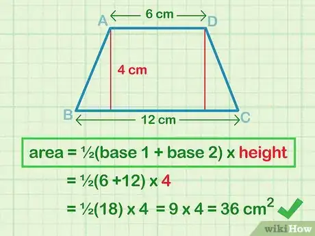 Image titled Calculate the Area of a Trapezoid Step 8