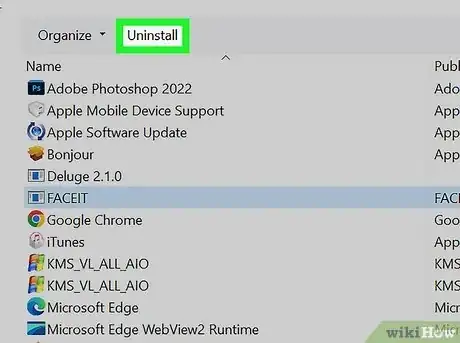 Image titled Uninstall Faceit from Computer Step 6