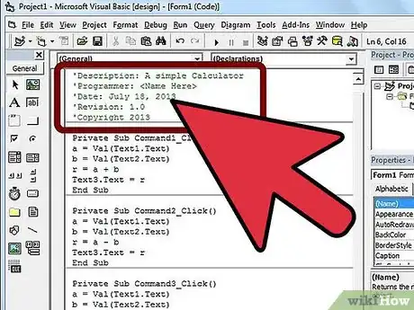 Image titled Add Comments in Visual Basic Step 1