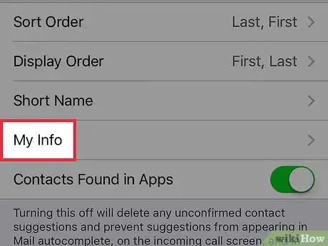 Image titled Set Your Own Contact Info on an iPhone Step 7