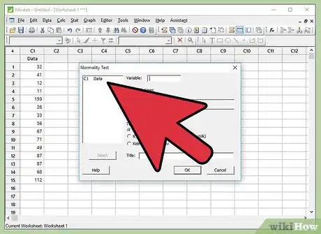 Image titled Perform a Normality Test on Minitab Step 7