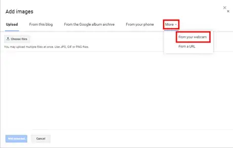 Image titled Add photos to blogger from webcam.png