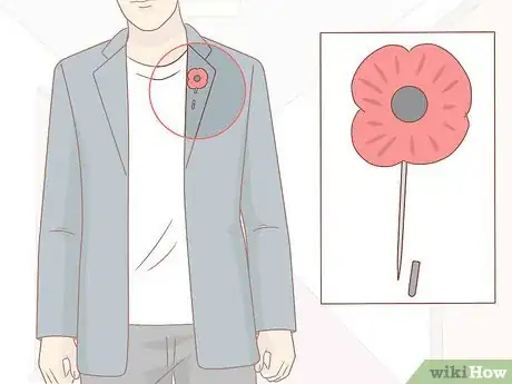 Image titled Wear a Remembrance Day Poppy (UK) Step 4