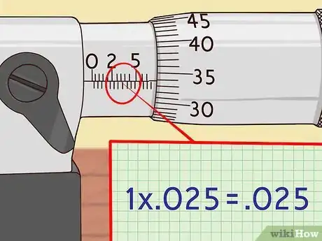 Image titled Use and Read an Outside Micrometer Step 12