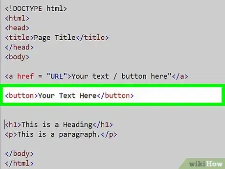 Image titled Insert Buttons in an HTML Website Step 3