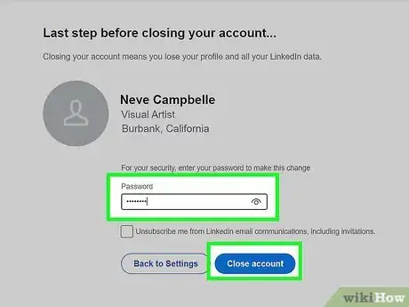 Image titled Delete a LinkedIn Account Step 10