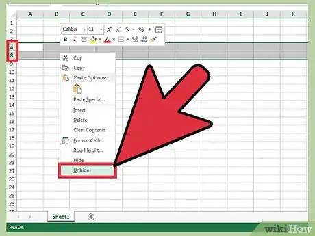 Image titled Hide Rows in Excel Step 3