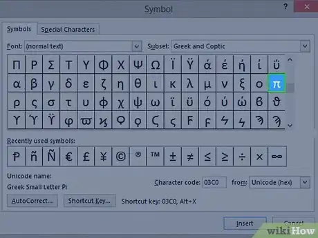 Image titled Type the Pi Symbol Step 4