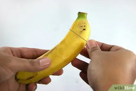 Image titled Slice a Banana Before It Is Peeled Step 3