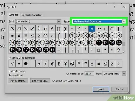 Image titled Type Square Root on PC or Mac Step 7