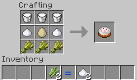 Image titled Make a Cake in Minecraft Recipe.png