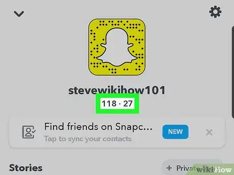 Image titled See How Many Snaps You've Sent and Received on Snapchat Step 4