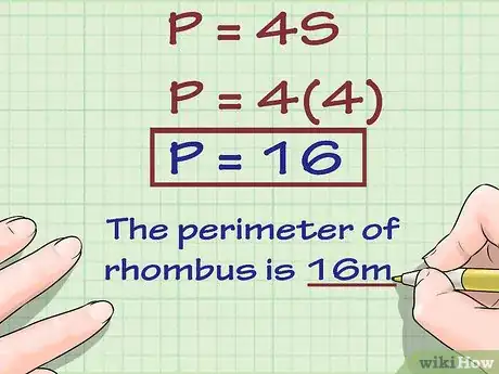 Image titled Find the Perimeter of a Rhombus Step 3