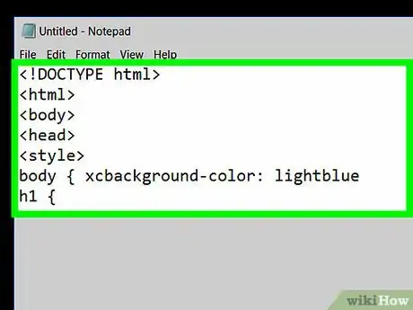 Image titled Create a Simple CSS Stylesheet Using Notepad Step 14