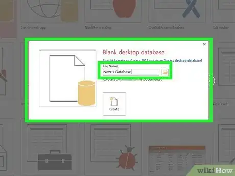 Image titled Make a Database Using MS Access Step 3