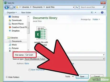 Image titled Calculate a Car Loan in Excel Step 2