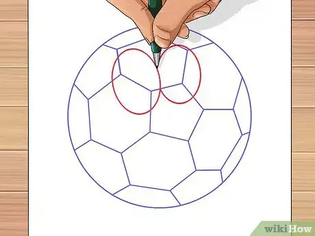 Image titled Draw a Soccer Ball Step 14