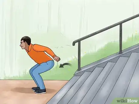 Image titled Jump Down Stairs in Parkour Step 12