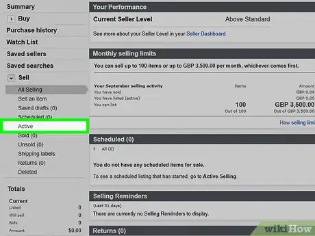 Image titled Remove an Item from eBay Step 5