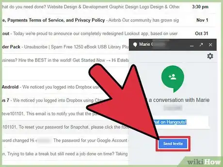 Image titled Invite Someone to Chat in Gmail Step 6