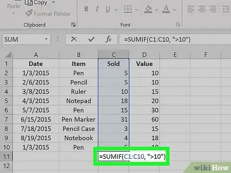 Image titled Use Summation Formulas in Microsoft Excel Step 7