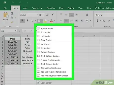 Image titled Insert Borders in Excel Step 4