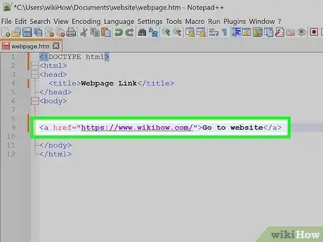 Image titled Create a Link With Simple HTML Programming Step 2