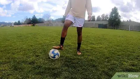 Image titled Balance a Soccer Ball on Your Foot Step 1